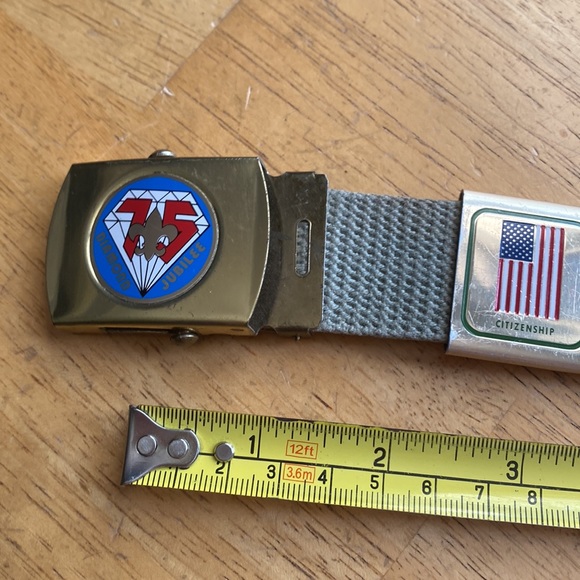 Boy Scouts Of America 1985 75th Diamond Jubilee Bsa 80s Vintage Belt - Picture 6 of 7